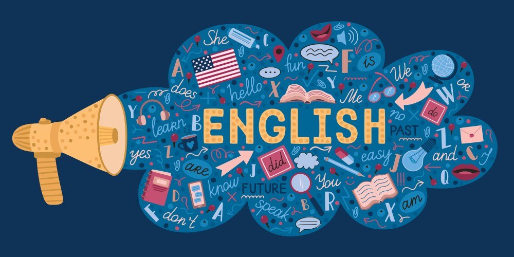 speak english foreign language learning course vector 54822449